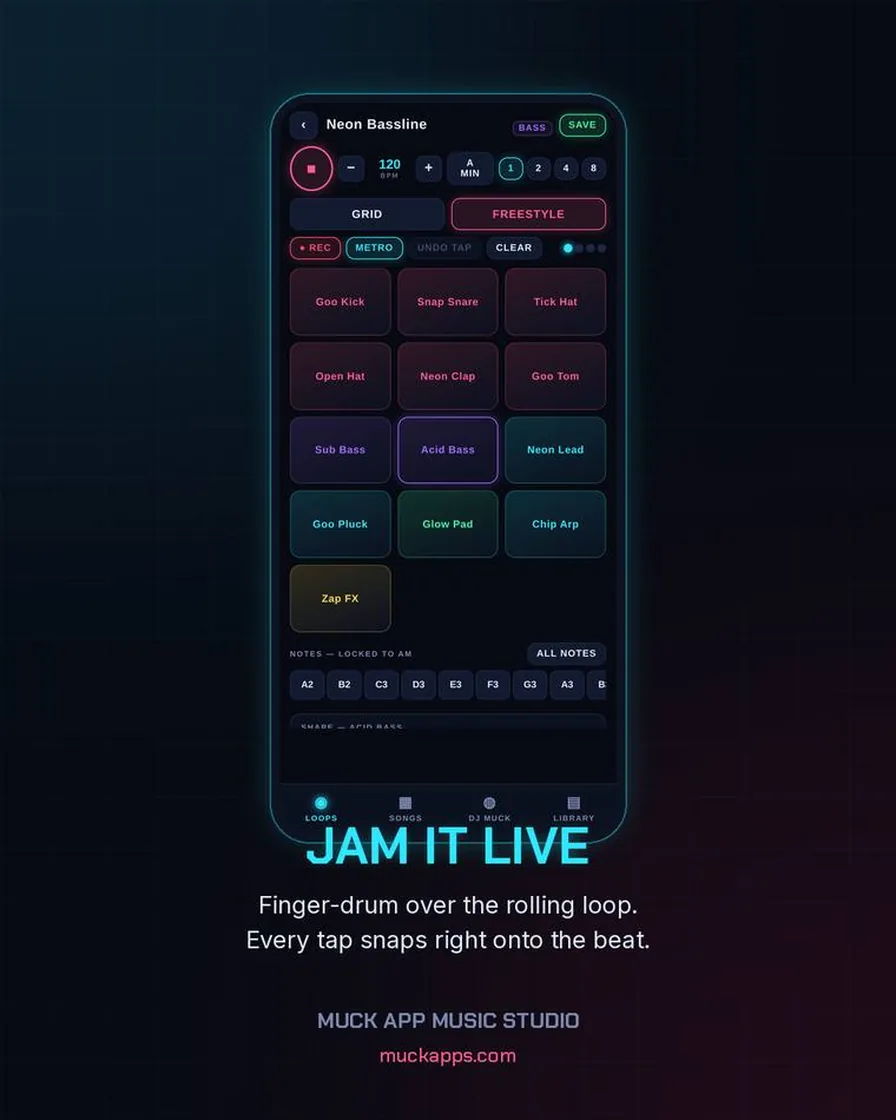 Muck App Music Studio — screenshot